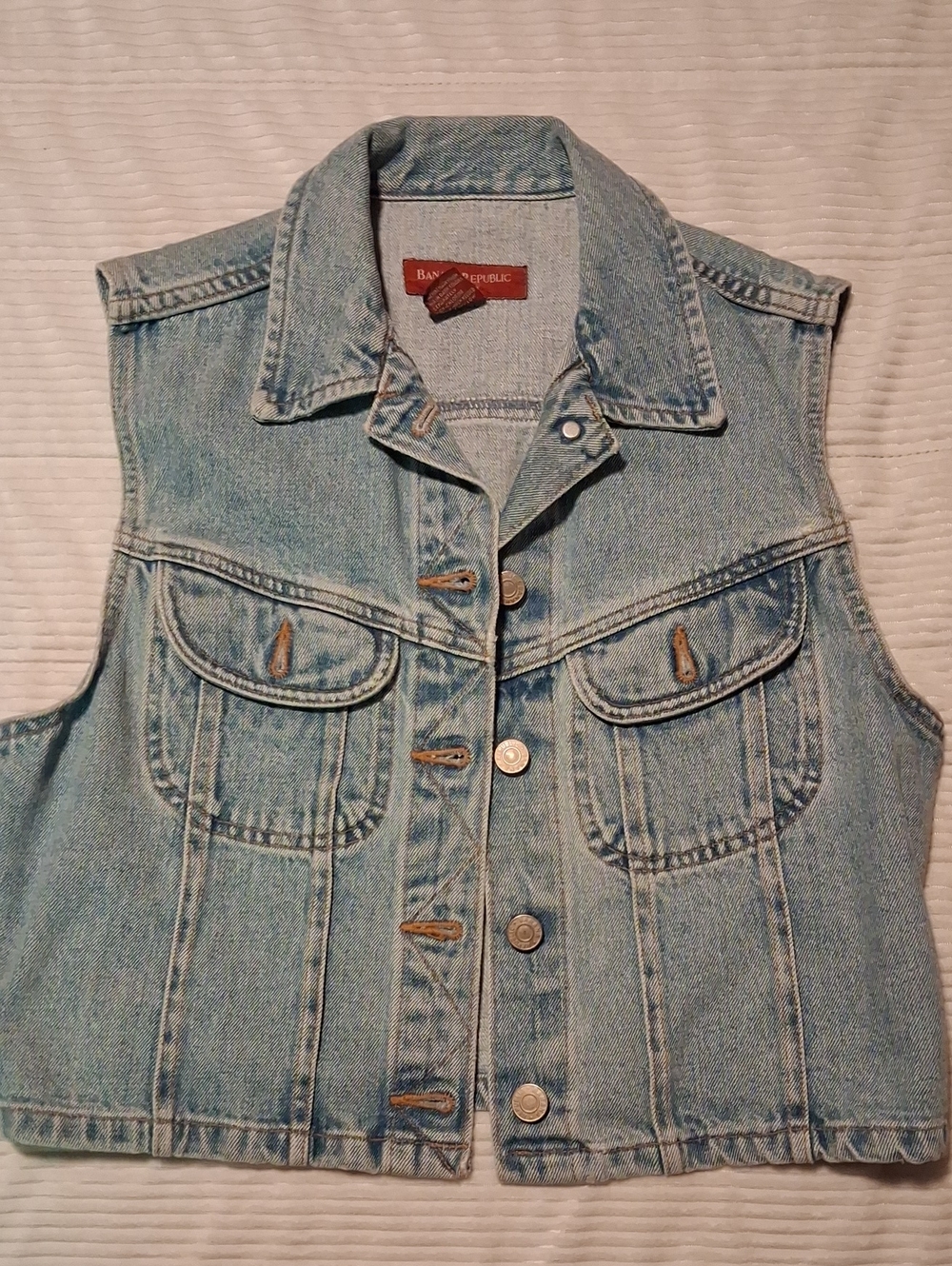 Banana Republic Light Blue Denim Vest